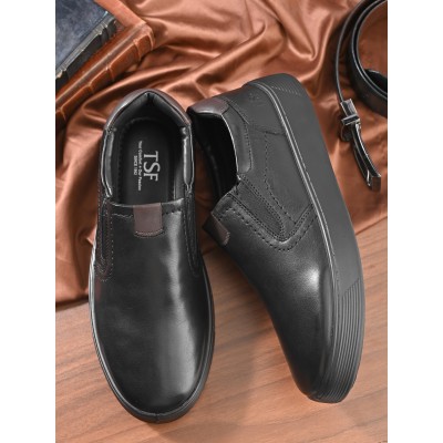 TSF FLEXI 27 BLACK SLIP ON SHOE FOR MEN's